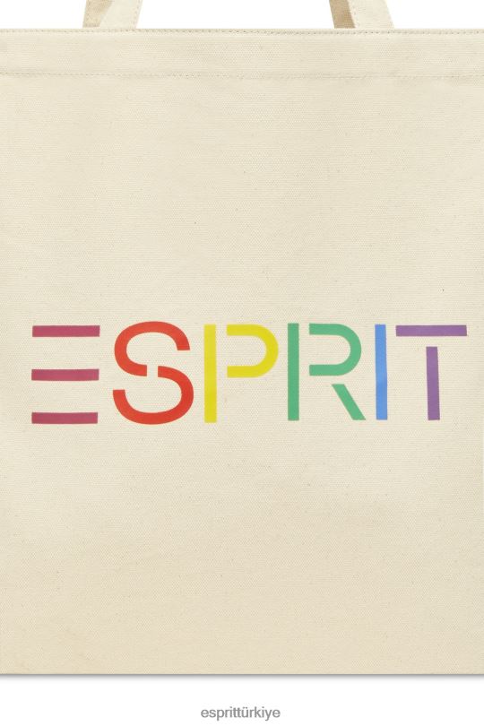 Aksesuarlar Esprit logolu kanvas tote çanta buz erkekler FPP2641