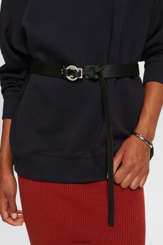 Aksesuarlar Esprit deri çekmeli kemer siyah kadınlar FPP2618