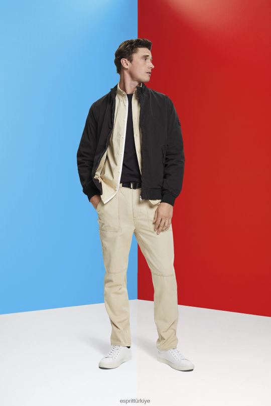 ceketler Esprit dik yakalı bomber ceket siyah erkekler FPP26713