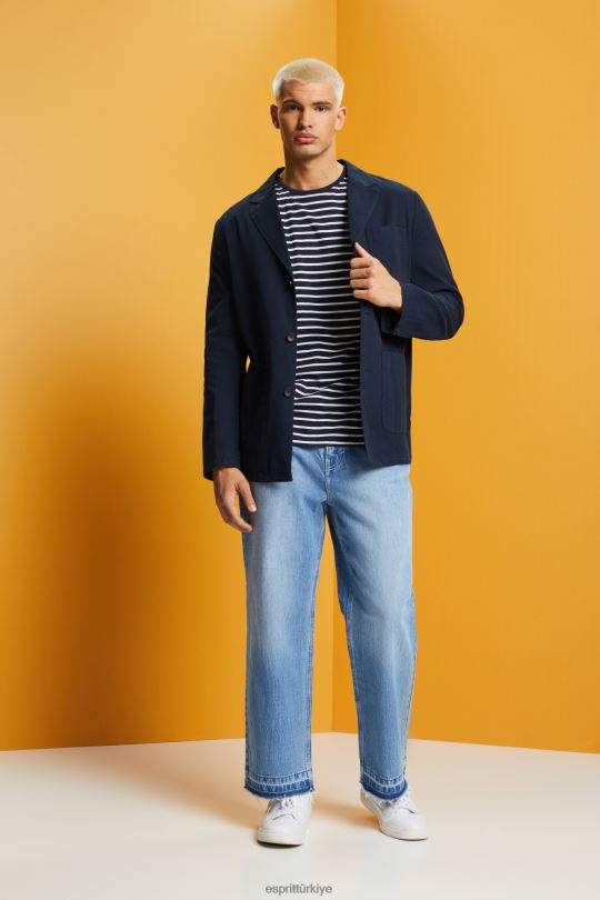 ceketler Esprit pamuklu blazer ceket Donanma erkekler FPP26621