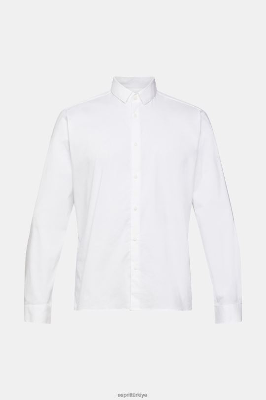 gömlek Esprit dar kesim gömlek beyaz erkekler FPP26914