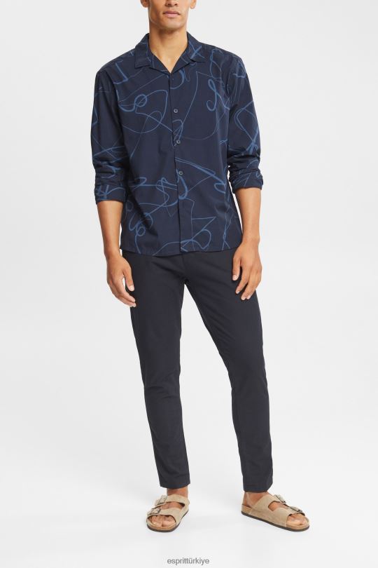 gömlek Esprit desenli gömlek Donanma erkekler FPP26910