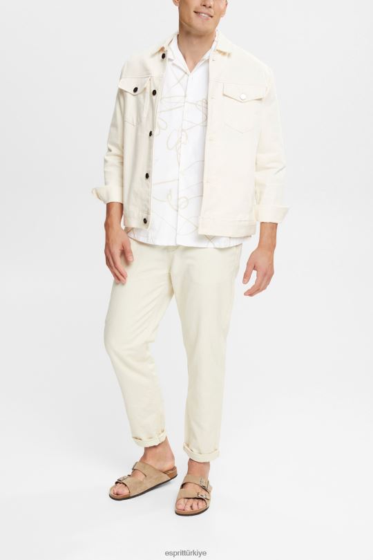 gömlek Esprit desenli gömlek beyaz erkekler FPP26909