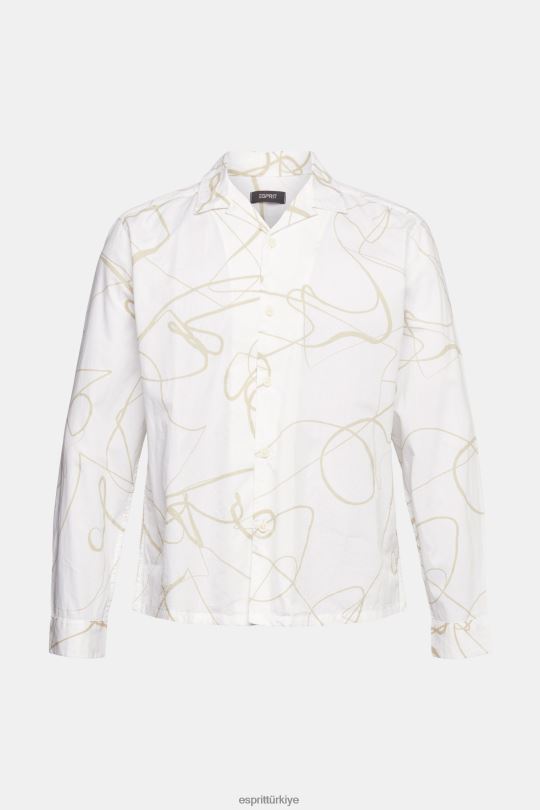 gömlek Esprit desenli gömlek beyaz erkekler FPP26909