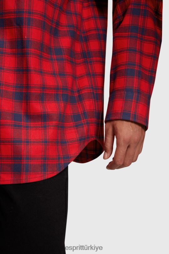 gömlek Esprit ekose flanel gömlek kırmızı erkekler FPP26792