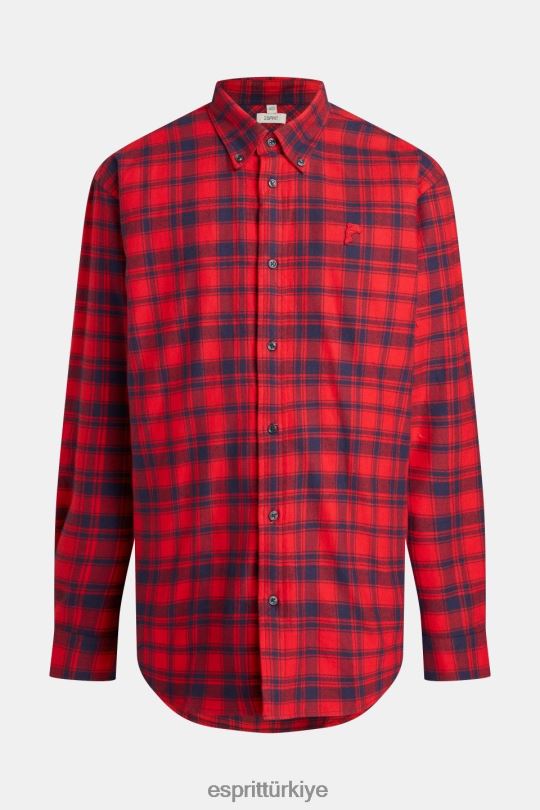 gömlek Esprit ekose flanel gömlek kırmızı erkekler FPP26792