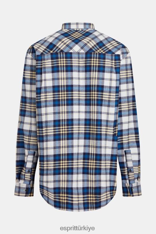 gömlek Esprit ekose flanel gömlek mavi erkekler FPP26793