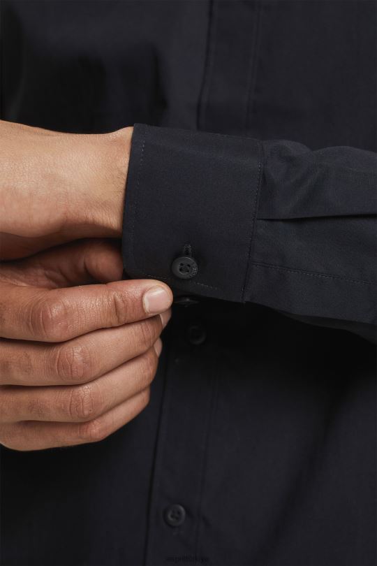 gömlek Esprit gömlek siyah erkekler FPP26900