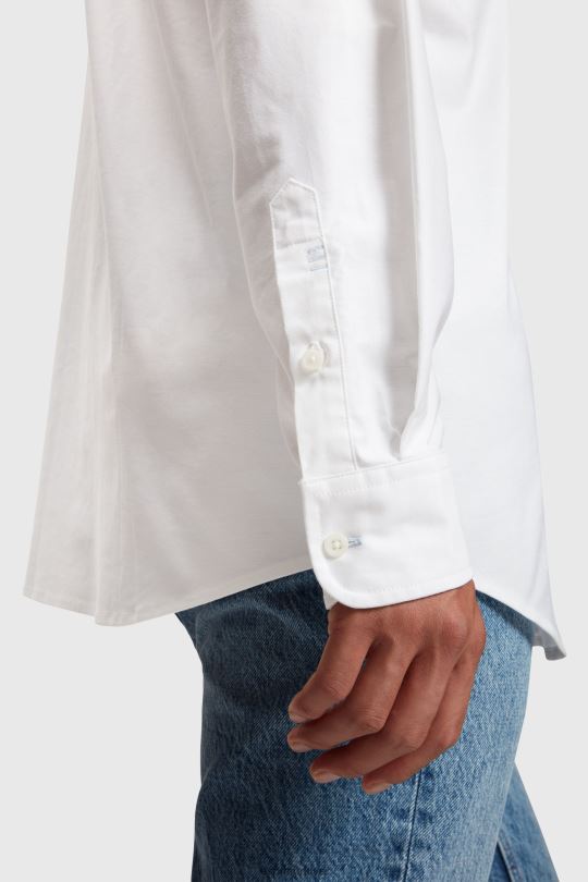 gömlek Esprit normal kesim oxford gömlek beyaz erkekler FPP26799