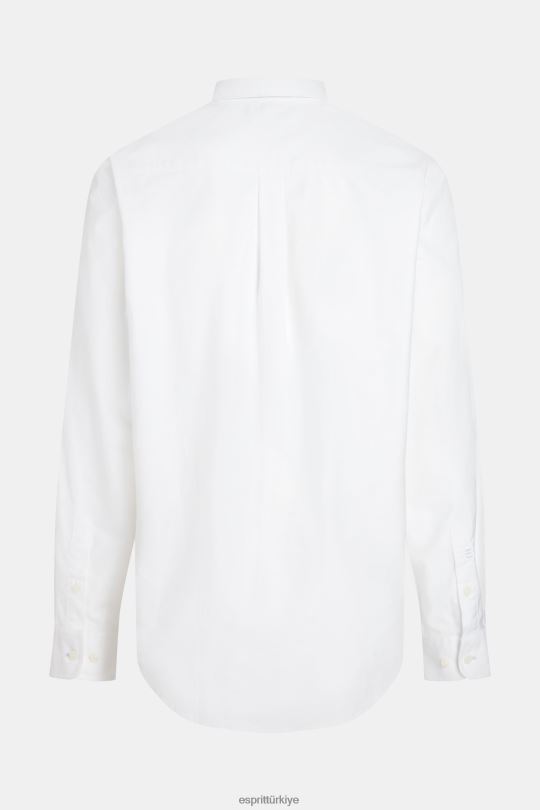 gömlek Esprit normal kesim oxford gömlek beyaz erkekler FPP26799