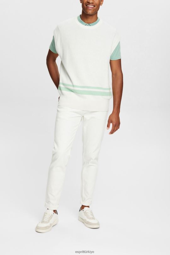 kazak Esprit iki çizgili tank top Beyaz kapalı erkekler FPP26841