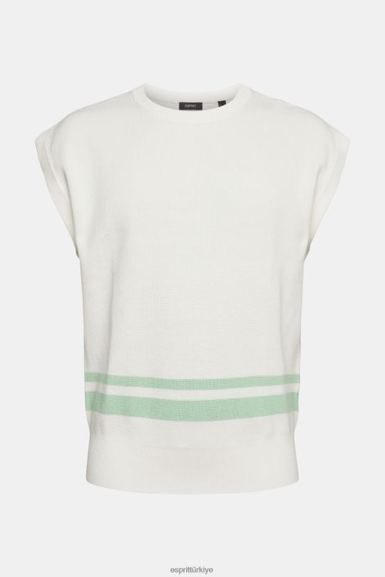 kazak Esprit iki çizgili tank top Beyaz kapalı erkekler FPP26841