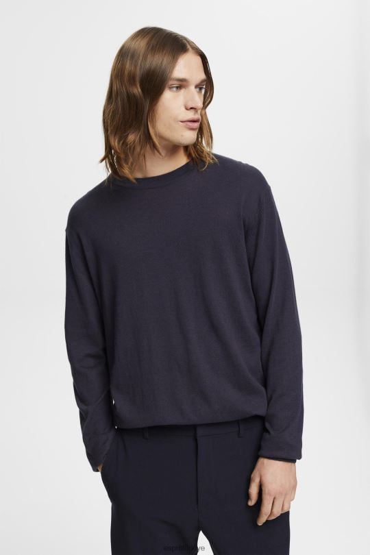 kazak Esprit ince örgü kazak Donanma erkekler FPP26684