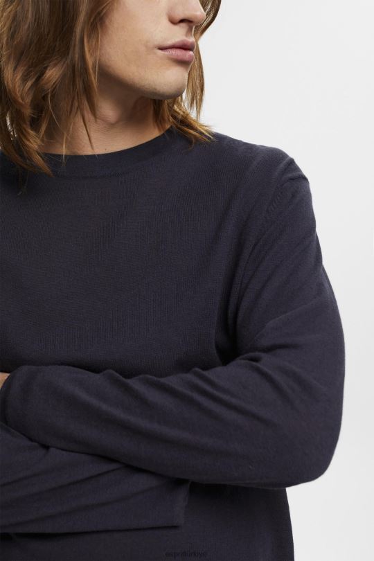 kazak Esprit ince örgü kazak Donanma erkekler FPP26684