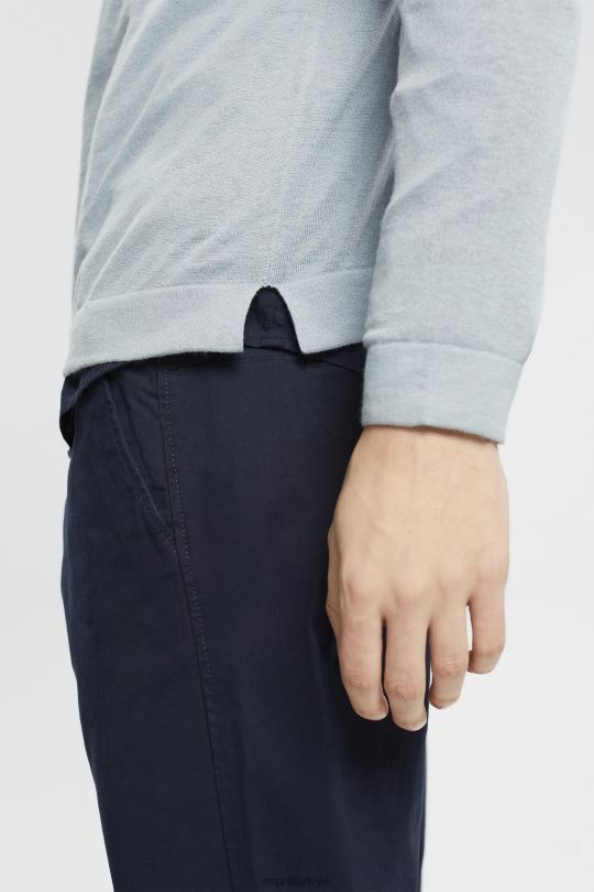 kazak Esprit ince örgü kazak gri mavi erkekler FPP26685