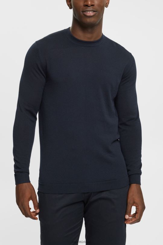 kazak Esprit örme yün kazak siyah erkekler FPP26903