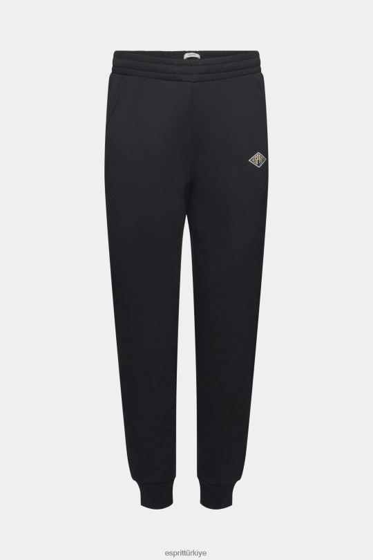 koşucular Esprit logo baskılı jogger siyah erkekler FPP26663