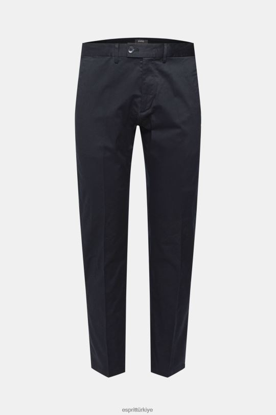 pantolon ve pantolon Esprit streç pamuklu chinos siyah erkekler FPP26902