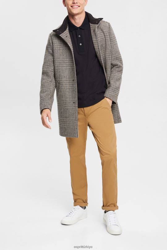 polo Esprit uzun kollu polo gömlek siyah erkekler FPP26819