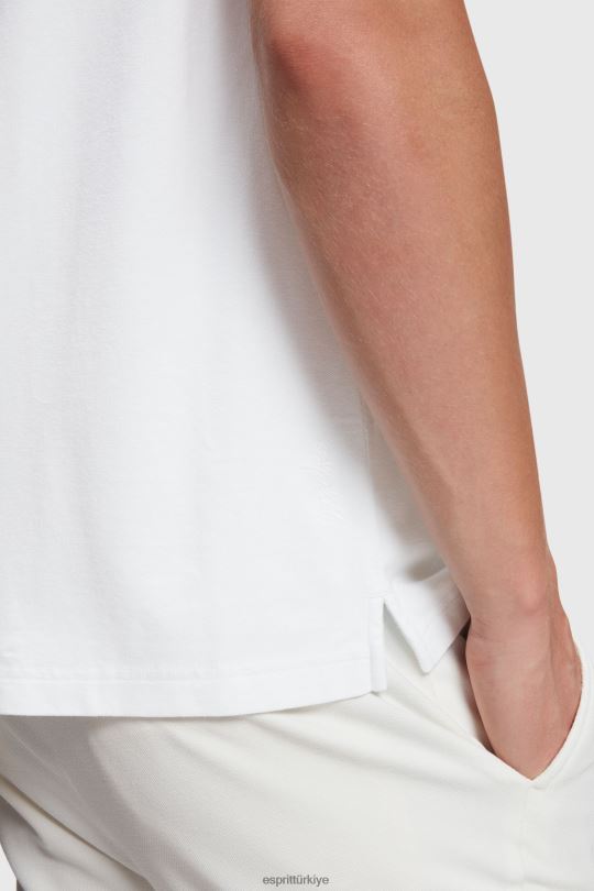 polo Esprit yunus tenis kulübü klasik polo beyaz erkekler FPP26893