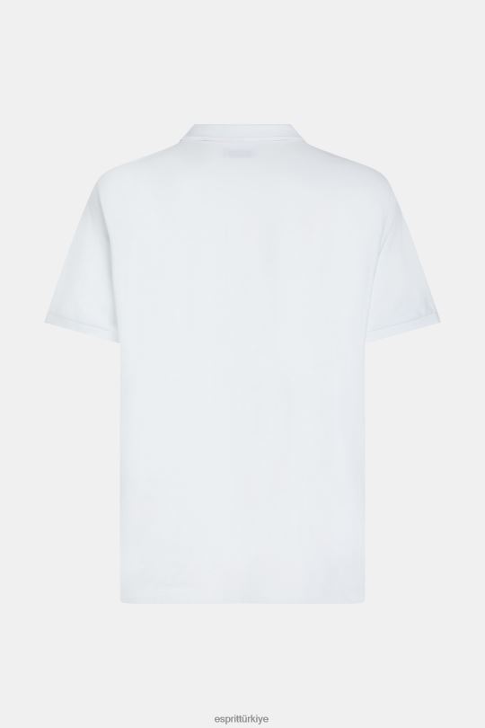 polo Esprit yunus tenis kulübü klasik polo beyaz erkekler FPP26893