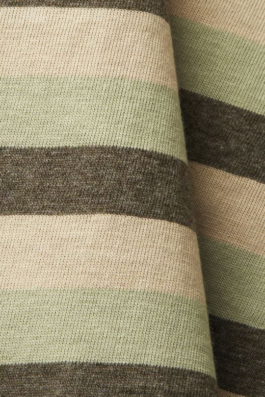 tişörtler Esprit çizgili jarse tişört, %100 pamuk açık yeşil erkekler FPP26735