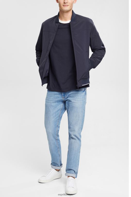 tişörtler Esprit jarse tişört Donanma erkekler FPP26956