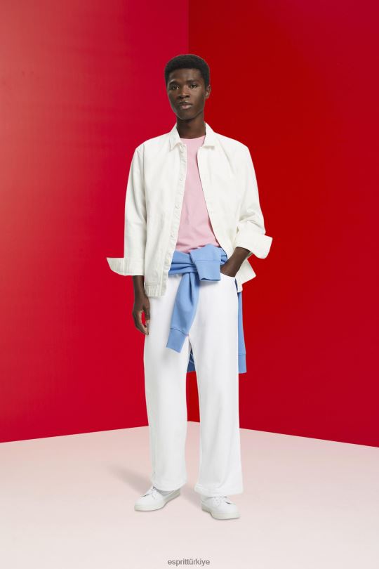 tişörtler Esprit logo baskılı tişört pembe erkekler FPP26603