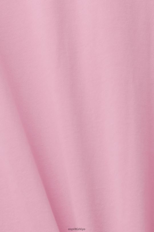 tişörtler Esprit logo baskılı tişört pembe erkekler FPP26603