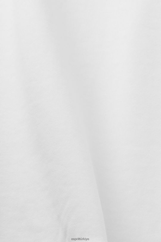 tişörtü ve kapüşonlular Esprit logolu sweatshirt, %100 organik pamuk Beyaz kapalı erkekler FPP26580