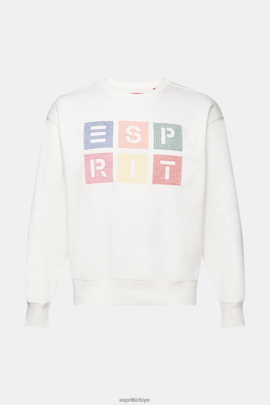 tişörtü ve kapüşonlular Esprit logolu sweatshirt, %100 organik pamuk Beyaz kapalı erkekler FPP26580