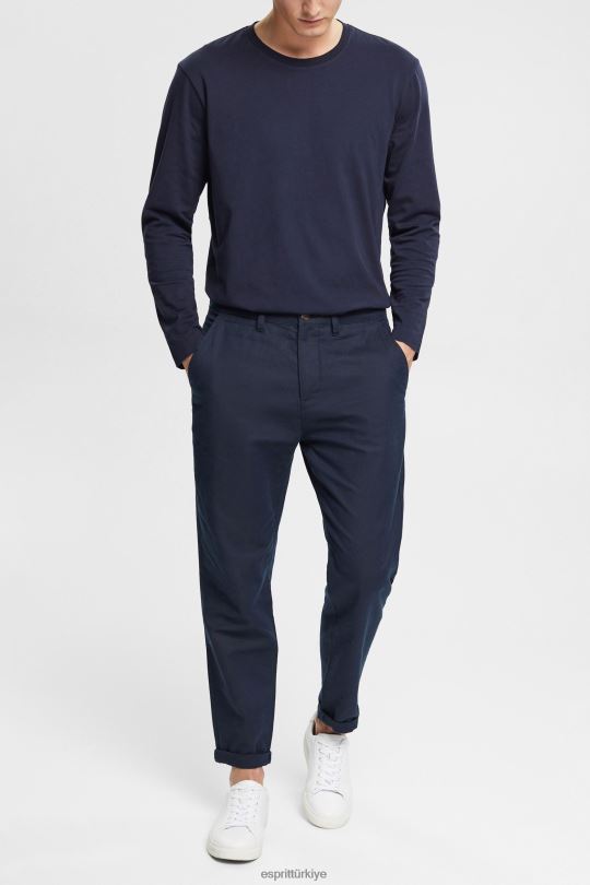 Uzun kollu Esprit jarse uzun kollu üst Donanma erkekler FPP26948