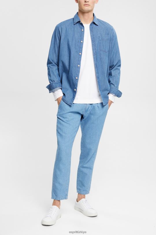 Uzun kollu Esprit jarse uzun kollu üst beyaz erkekler FPP26947