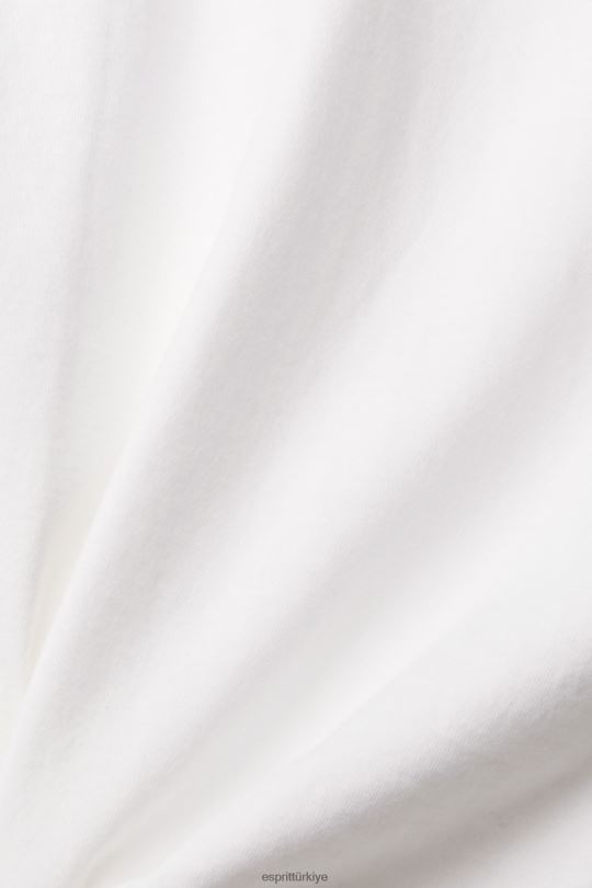 Uzun kollu Esprit jarse uzun kollu üst beyaz erkekler FPP26947