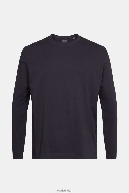 Uzun kollu Esprit jarse uzun kollu üst siyah erkekler FPP26946
