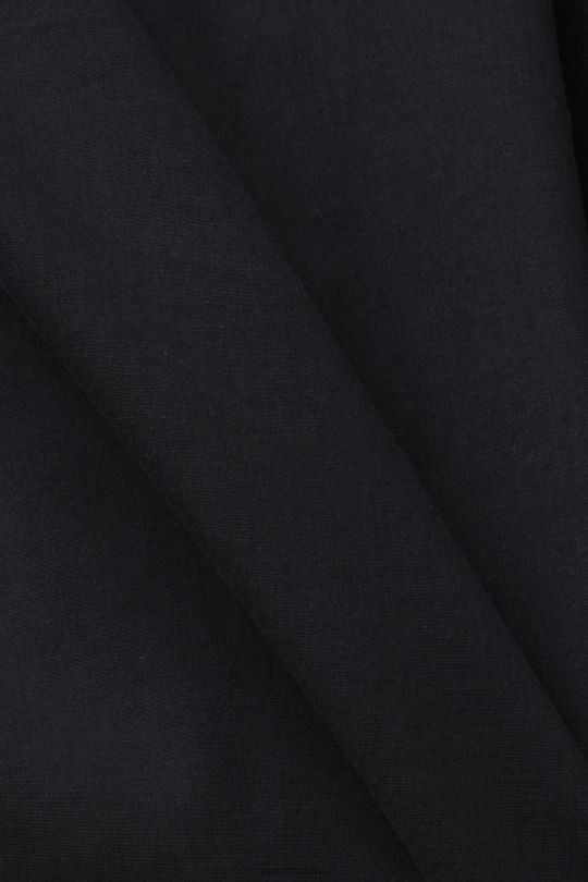 bluzlar Esprit arkası açık bluz, tencel siyah kadınlar FPP26200
