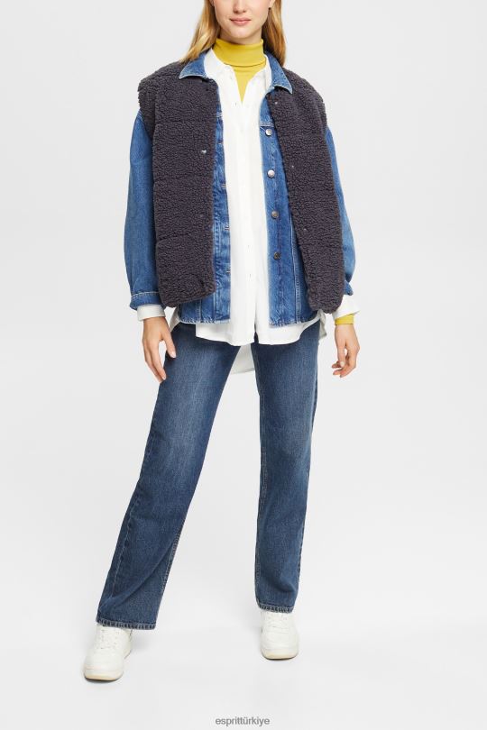 bluzlar Esprit gömlek bluz, lenzing ecovero Beyaz kapalı kadınlar FPP26425