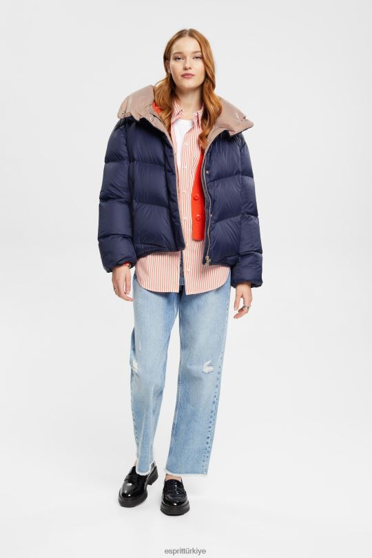 bluzlar Esprit çizgili poplin bluz turuncu kırmızı kadınlar FPP26349