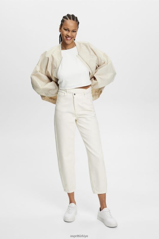 bluzlar Esprit kısa kolsuz bluz Beyaz kapalı kadınlar FPP26308