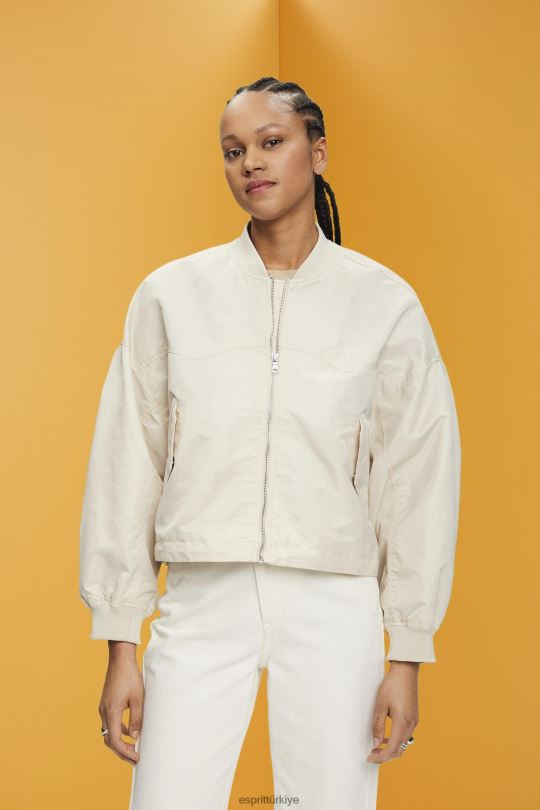 ceketler Esprit büyük beden bomber ceket açık taupe kadınlar FPP26214
