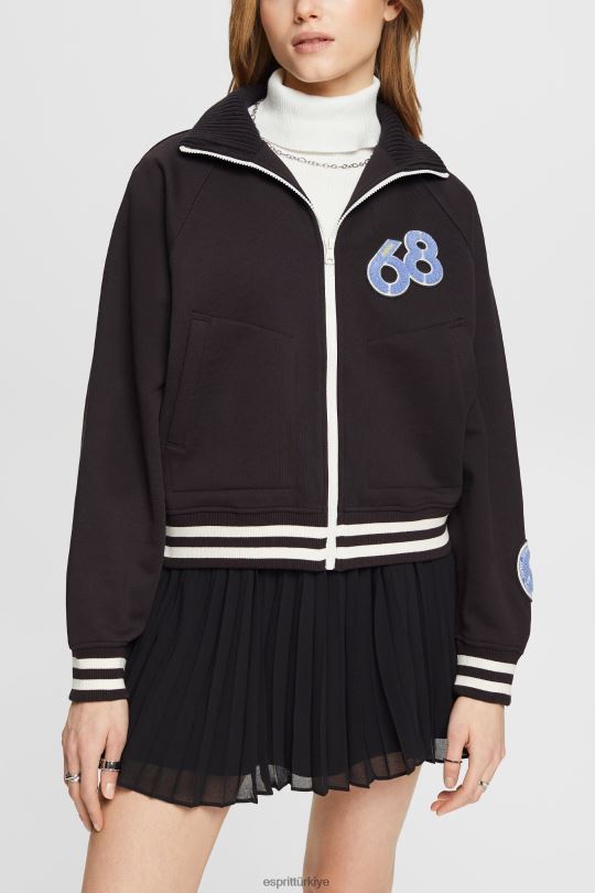 ceketler Esprit üniversite ceketi siyah kadınlar FPP26415