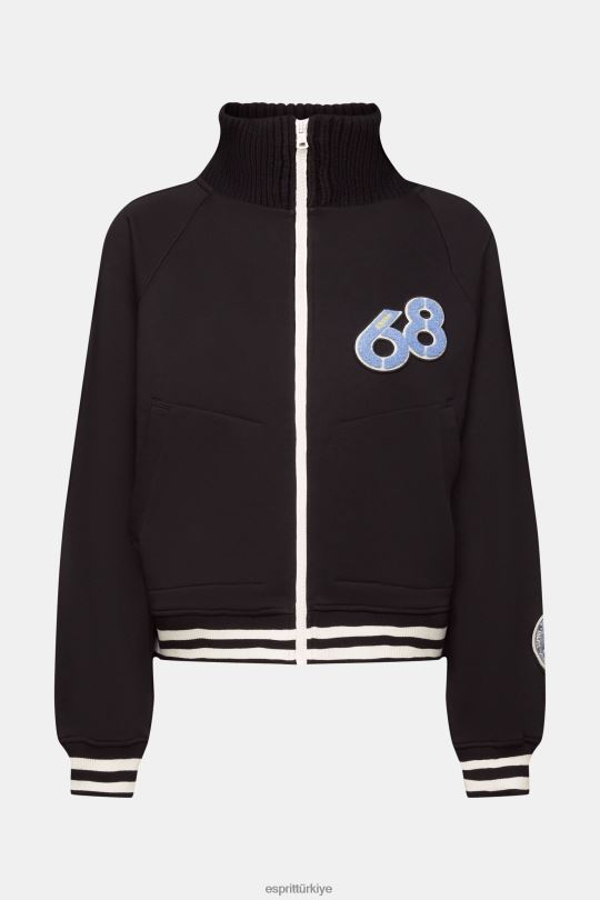 ceketler Esprit üniversite ceketi siyah kadınlar FPP26415