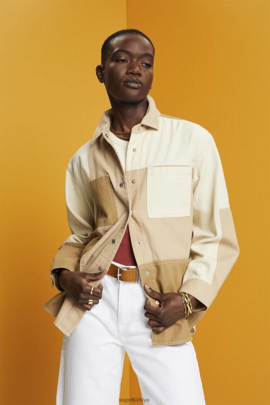 ceketler Esprit yama işi kulübesi bej kadınlar FPP26293