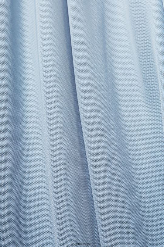 elbiseler Esprit beli lastikli file elbise açık mavi lavanta kadınlar FPP2666