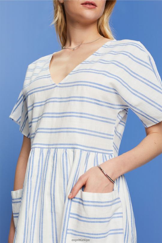 elbiseler Esprit hafif dokuma elbiseler Beyaz kapalı kadınlar FPP26101