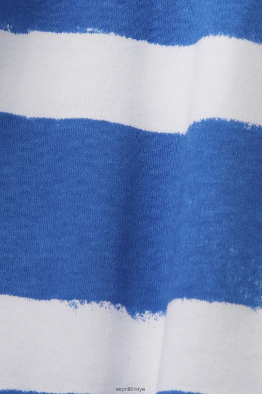 elbiseler Esprit çizgili tişört elbise beyaz kadınlar FPP26182