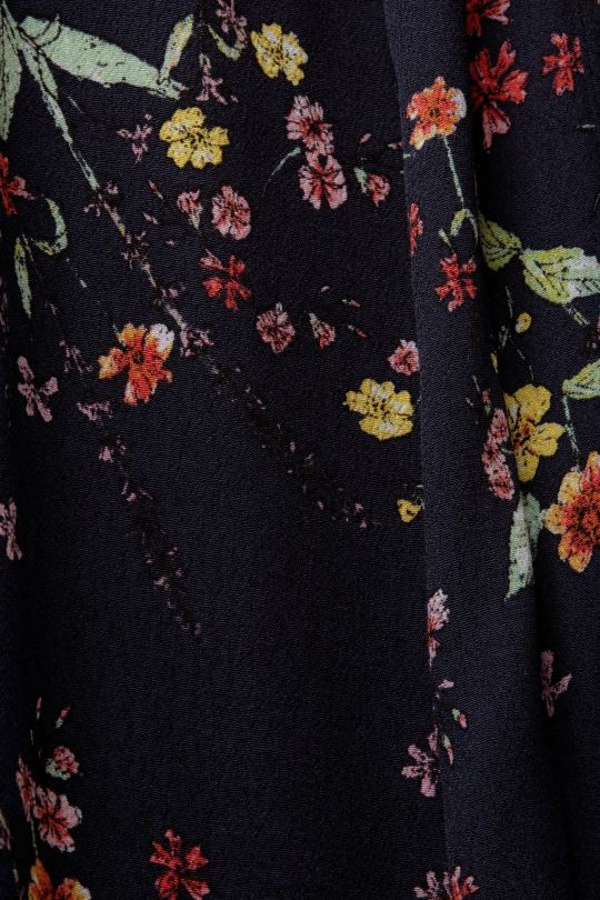 elbiseler Esprit kuşaklı baskılı midi elbise koyu mavi kadınlar FPP26189