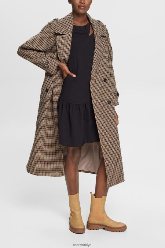 elbiseler Esprit mini elbise siyah kadınlar FPP26429