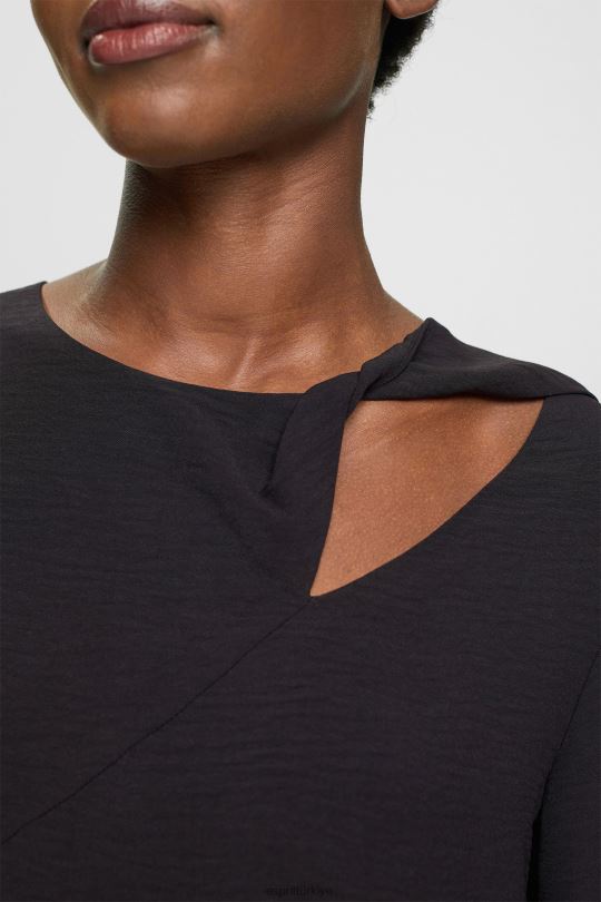 elbiseler Esprit mini elbise siyah kadınlar FPP26429