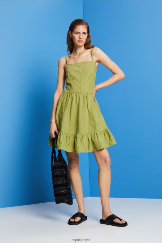 elbiseler Esprit pamuklu mini elbise beyaz kadınlar FPP2642